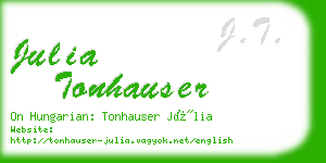 julia tonhauser business card